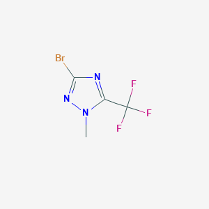molecular formula C4H3BrF3N3 B1450291 3-Bromo-1-methyl-5-(trifluoromethyl)-1H-1,2,4-triazole CAS No. 1609402-81-4