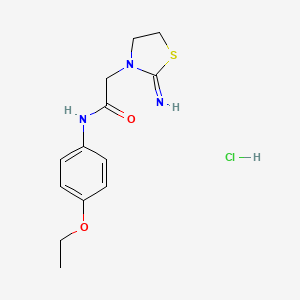 molecular formula C13H18ClN3O2S B14502916 N-(4-ethoxyphenyl)-2-(2-imino-1,3-thiazolidin-3-yl)acetamide;hydrochloride CAS No. 63232-10-0