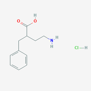 molecular formula C11H16ClNO2 B1450293 4-Amino-2-benzyl-butyric acid hydrochloride CAS No. 1387445-55-7