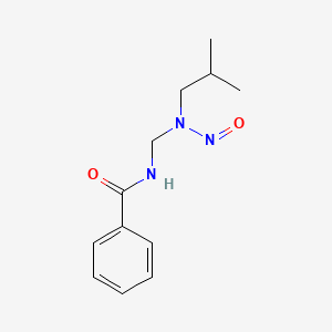 molecular formula C12H17N3O2 B14502939 Benzamide, N-(((2-methylpropyl)nitrosoamino)methyl)- CAS No. 64005-59-0