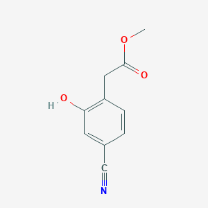 molecular formula C10H9NO3 B1450294 Methyl 2-(4-cyano-2-hydroxyphenyl)acetate CAS No. 1261649-42-6