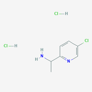 molecular formula C7H11Cl3N2 B1450298 1-(5-Chloropyridin-2-yl)ethan-1-amine dihydrochloride CAS No. 1803583-32-5
