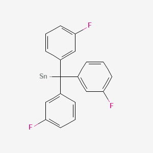 molecular formula C19H12F3Sn B14503009 CID 71381733 