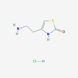 molecular formula C5H9ClN2OS B1450302 4-(2-氨基乙基)-2,3-二氢-1,3-噻唑-2-酮盐酸盐 CAS No. 1796966-31-8