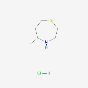 molecular formula C6H14ClNS B1450303 5-Methyl-1,4-thiazepane hydrochloride CAS No. 1795491-77-8