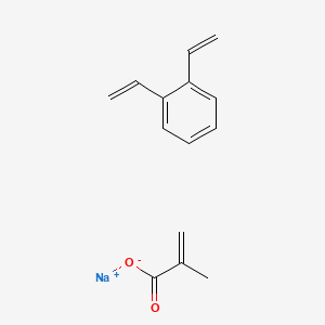 molecular formula C14H15NaO2 B14503033 Sodium;1,2-bis(ethenyl)benzene;2-methylprop-2-enoate CAS No. 63182-04-7