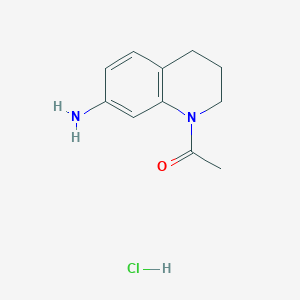 molecular formula C11H15ClN2O B1450306 1-Acetyl-1,2,3,4-tetrahydroquinolin-7-amine hydrochloride CAS No. 1417355-08-8
