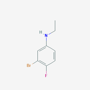 molecular formula C8H9BrFN B1450309 3-bromo-N-ethyl-4-fluoroaniline CAS No. 1565911-61-6