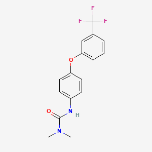 molecular formula C16H15F3N2O2 B14503098 N,N-Dimethyl-N'-{4-[3-(trifluoromethyl)phenoxy]phenyl}urea CAS No. 63097-13-2