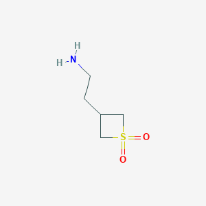 molecular formula C5H11NO2S B1450311 3-(2-Aminoethyl)thietane 1,1-dioxide CAS No. 1352242-98-8