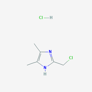 molecular formula C6H10Cl2N2 B1450312 2-(Chloromethyl)-4,5-dimethyl-1H-imidazole hydrochloride CAS No. 1390654-37-1