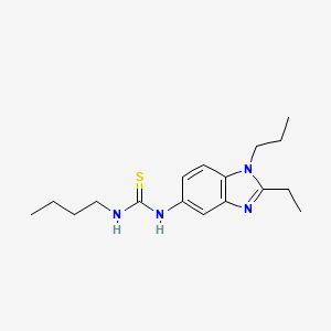 molecular formula C17H26N4S B14503123 N-Butyl-N'-(2-ethyl-1-propyl-1H-benzimidazol-5-yl)thiourea CAS No. 64151-23-1