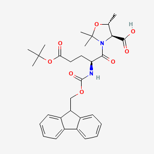 molecular formula C31H38N2O8 B1450315 Fmoc-Glu(OtBu)-Thr(psi(Me,Me)pro)-OH CAS No. 957780-56-2