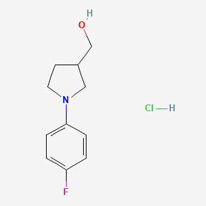 [1-(4-Fluorophenyl)pyrrolidin-3-yl]methanol hydrochloride