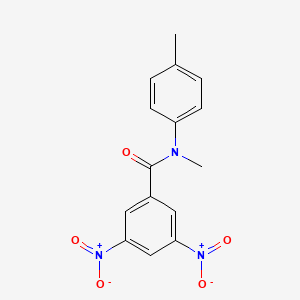 molecular formula C15H13N3O5 B14503219 N-Methyl-N-(4-methylphenyl)-3,5-dinitrobenzamide CAS No. 64794-18-9