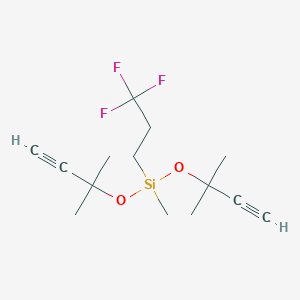 molecular formula C14H21F3O2Si B14503227 Methylbis[(2-methylbut-3-yn-2-yl)oxy](3,3,3-trifluoropropyl)silane CAS No. 62972-17-2