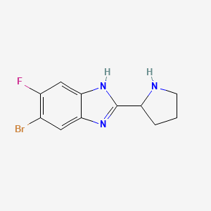 5-Bromo-6-fluoro-2-(pyrrolidin-2-yl)-1H-benzo[d]imidazole