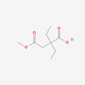 molecular formula C9H16O4 B1450328 2,2-Diethyl-4-methoxy-4-oxobutanoic acid CAS No. 90647-79-3