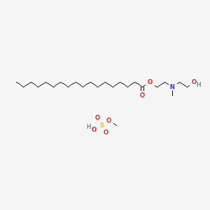 molecular formula C24H51NO7S B14503335 (2-Hydroxyethyl)(methyl)[2-(stearoyloxy)ethyl]ammonium methyl sulphate CAS No. 63833-73-8