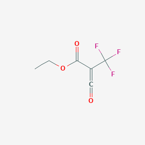 molecular formula C6H5F3O3 B14503369 Ethyl 3-oxo-2-(trifluoromethyl)prop-2-enoate CAS No. 63009-25-6