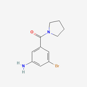 molecular formula C11H13BrN2O B1450337 3-Bromo-5-[(pyrrolidin-1-yl)carbonyl]aniline CAS No. 1375069-16-1