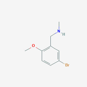 molecular formula C9H12BrNO B145034 1-(5-bromo-2-methoxyphenyl)-N-methylmethanamine CAS No. 137469-70-6