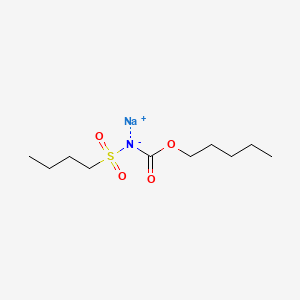 molecular formula C10H20NNaO4S B14503419 n-Amyl-N-butylsulfonylcarbamate, sodium salt CAS No. 63884-88-8