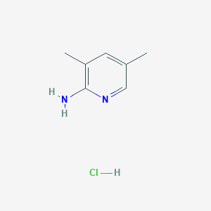 molecular formula C7H11ClN2 B1450347 3,5-Dimethyl-2-pyridinamine hydrochloride CAS No. 873-39-2
