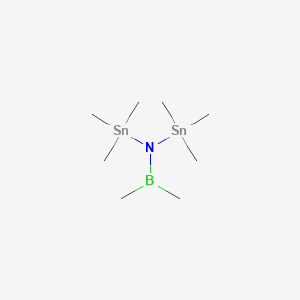 molecular formula C8H24BNSn2 B14503499 N-(Dimethylboranyl)-1,1,1-trimethyl-N-(trimethylstannyl)stannanamine CAS No. 63262-05-5