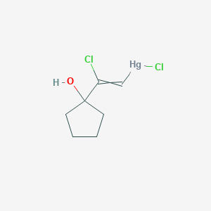molecular formula C7H10Cl2HgO B14503505 Chloro[2-chloro-2-(1-hydroxycyclopentyl)ethenyl]mercury CAS No. 63025-13-8