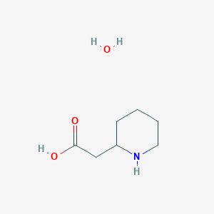 molecular formula C7H15NO3 B1450352 2-Piperidinylacetic acid hydrate CAS No. 1609403-08-8