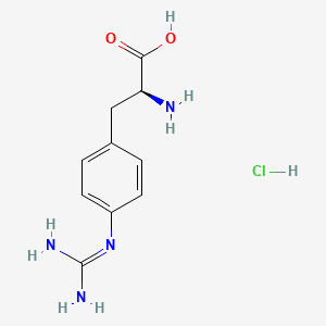 molecular formula C10H15ClN4O2 B14503525 p-Guanidinophenylalanine hydrochloride CAS No. 64043-92-1