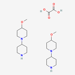 molecular formula C24H46N4O6 B1450358 Bis(4-methoxy-1,4'-bipiperidine); oxalic acid CAS No. 1820614-88-7