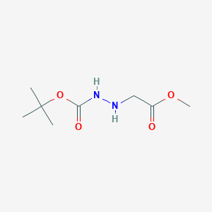 molecular formula C8H16N2O4 B145036 Hydrazinecarboxylic acid, 2-(2-methoxy-2-oxoethyl)-, 1,1-dimethylethyl ester CAS No. 130518-09-1