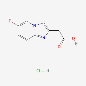 2-{6-Fluoroimidazo[1,2-a]pyridin-2-yl}acetic acid hydrochloride