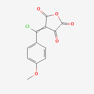 molecular formula C12H7ClO5 B14503630 4-[Chloro(4-methoxyphenyl)methylidene]oxolane-2,3,5-trione CAS No. 62848-98-0