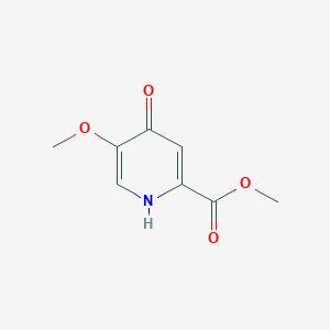 molecular formula C8H9NO4 B14503660 Methyl 5-methoxy-4-oxo-1,4-dihydropyridine-2-carboxylate CAS No. 62885-44-3