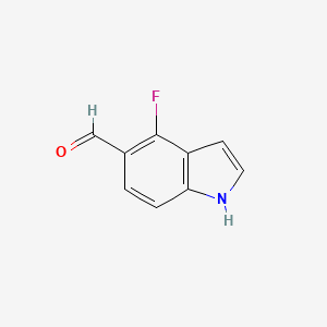 molecular formula C9H6FNO B1450368 4-fluoro-1H-indole-5-carbaldehyde CAS No. 1368354-37-3
