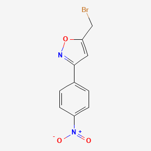 molecular formula C10H7BrN2O3 B1450370 5-(Bromomethyl)-3-(4-nitrophenyl)-1,2-oxazole CAS No. 927188-96-3