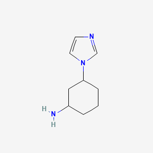 molecular formula C9H15N3 B1450373 3-(1H-咪唑-1-基)环己基胺 CAS No. 1497207-17-6