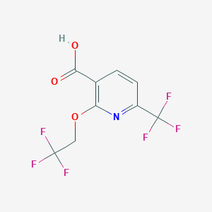 molecular formula C9H5F6NO3 B1450374 2-(2,2,2-Trifluoroethoxy)-6-(trifluoromethyl)pyridine-3-carboxylic acid CAS No. 1505575-72-3