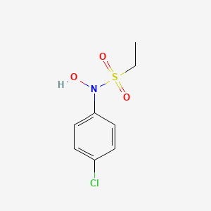molecular formula C8H10ClNO3S B14503760 Ethanesulfonamide, N-(4-chlorophenyl)-N-hydroxy- CAS No. 62919-00-0