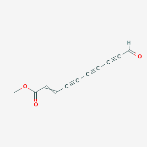 molecular formula C11H6O3 B14503772 Methyl 10-oxodec-2-ene-4,6,8-triynoate CAS No. 62796-57-0