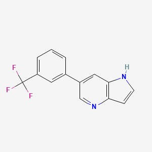 molecular formula C14H9F3N2 B1450379 6-(3-(Trifluoromethyl)phenyl)-1H-pyrrolo[3,2-b]pyridine CAS No. 1261544-53-9
