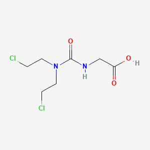 molecular formula C7H12Cl2N2O3 B14503824 N-[Bis(2-chloroethyl)carbamoyl]glycine CAS No. 63791-66-2