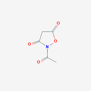molecular formula C5H5NO4 B14503826 2-Acetyl-1,2-oxazolidine-3,5-dione CAS No. 63524-77-6