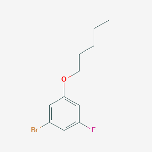 molecular formula C11H14BrFO B1450385 1-溴-3-氟-5-(戊氧基)苯 CAS No. 1163249-89-5