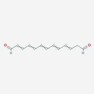 molecular formula C13H14O2 B14503856 Trideca-2,4,6,8,10-pentaenedial CAS No. 63792-10-9