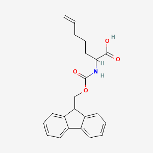 molecular formula C22H23NO4 B1450388 2-(Fmoc-氨基)-6-庚烯酸 CAS No. 397868-44-9