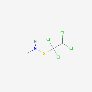 molecular formula C3H5Cl4NS B14503886 N-[(1,1,2,2-Tetrachloroethyl)sulfanyl]methanamine CAS No. 62984-13-8